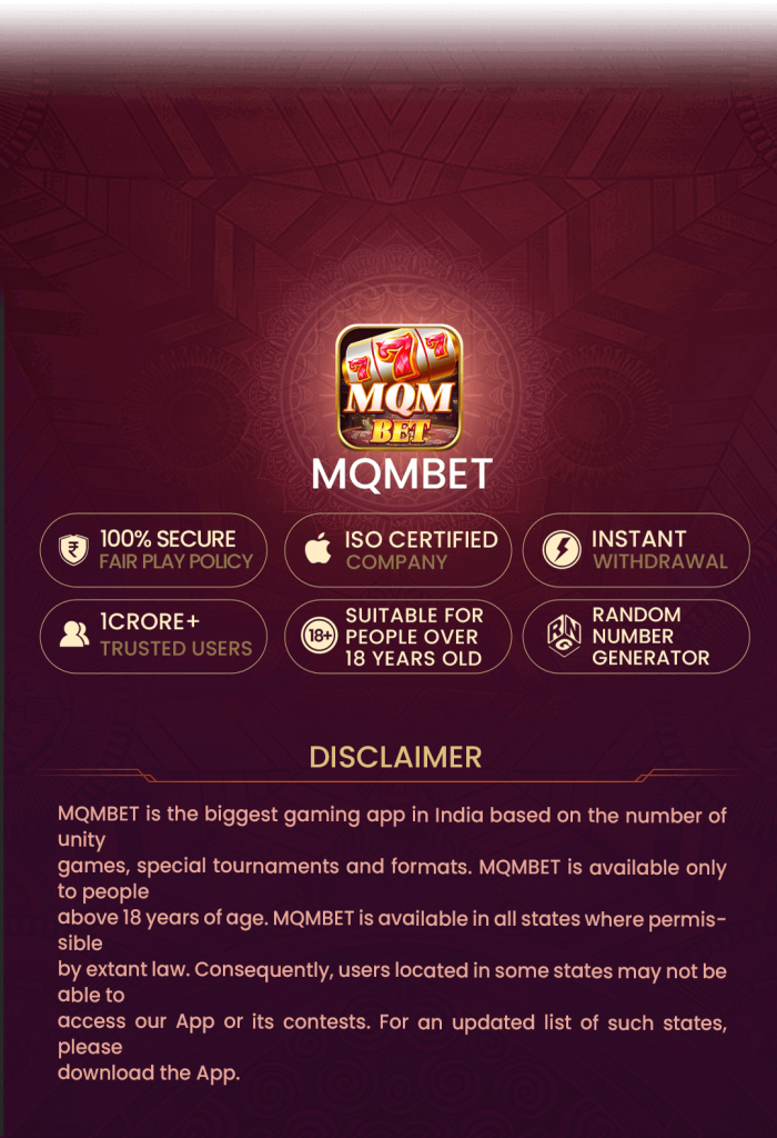 100% secure, ISO certified, instant withdrawals, 1 crore+ users, 18+ only, RNG verified.